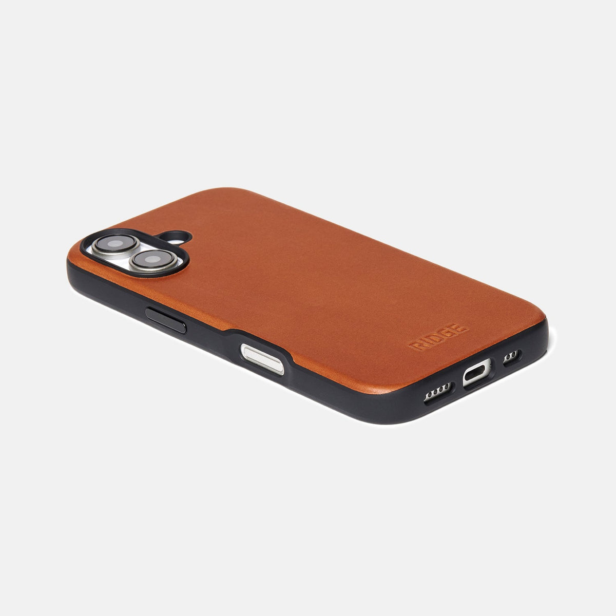 Ridge Phone Case - Tobacco Brown Leather - iPhone 16