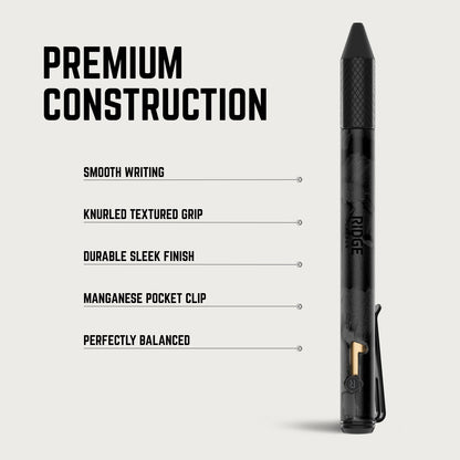 Ridge Bolt Action Pen - Carbon Fiber 3k