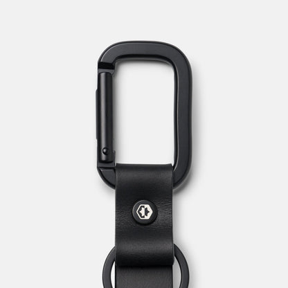 Ridge Keychain - Midnight Black Leather