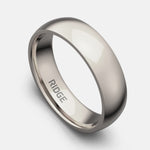 6mm Rounded Ring Set - Platinum - Tantalum Carbide