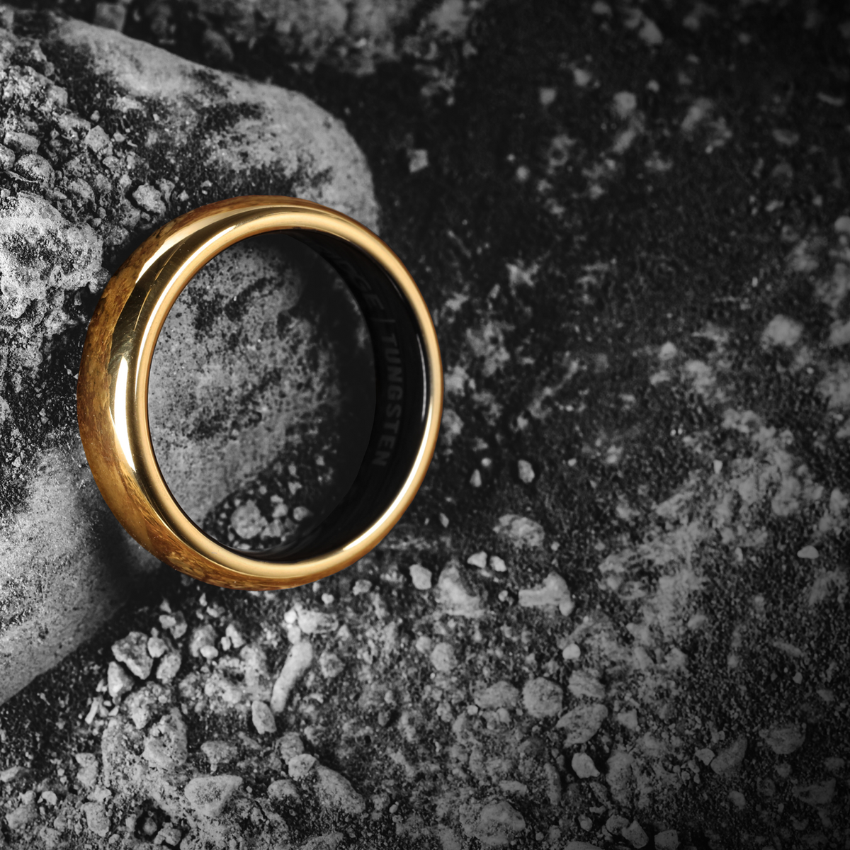 6mm Rounded Ring Set - 24K Gold