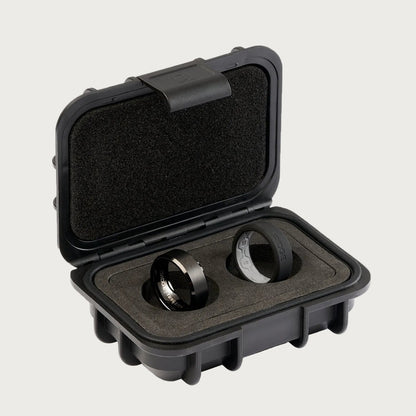 8mm Beveled Ring Set - Royal Black