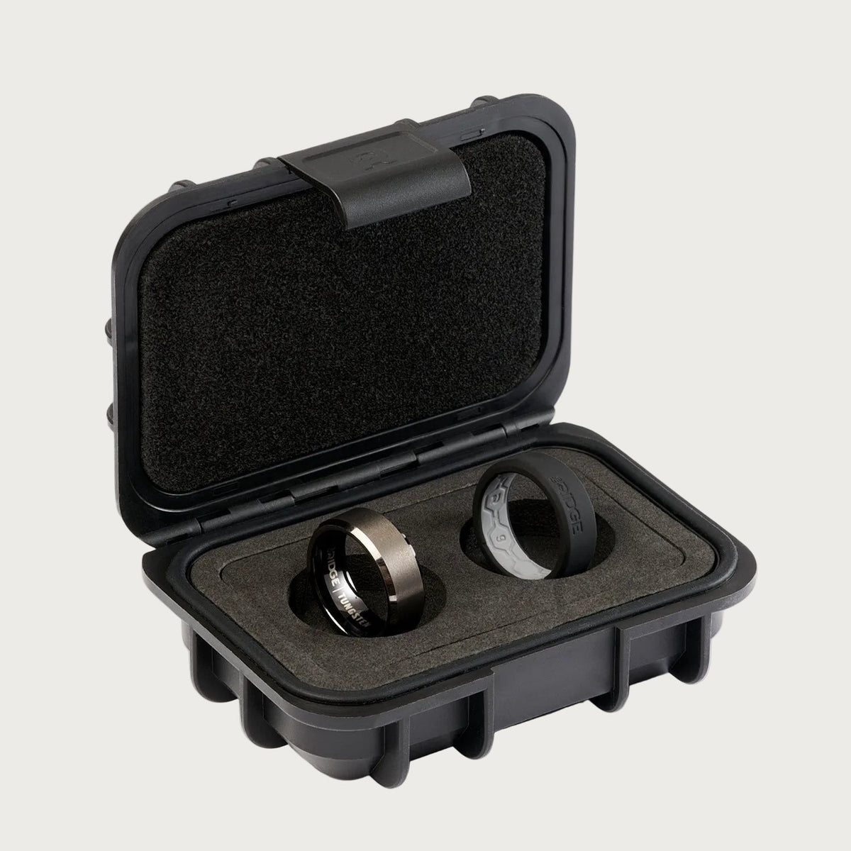 8mm Beveled Ring Set - Gunmetal