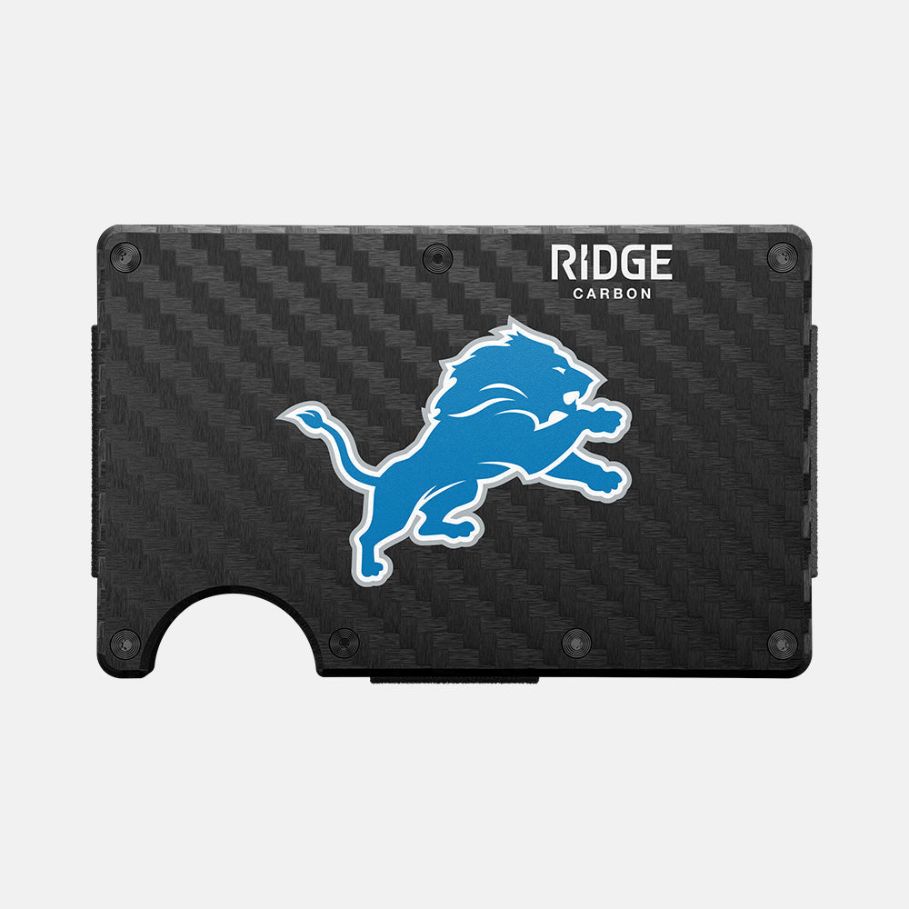 Ridge Wallet - Detroit Lions - Carbon Fiber 3k