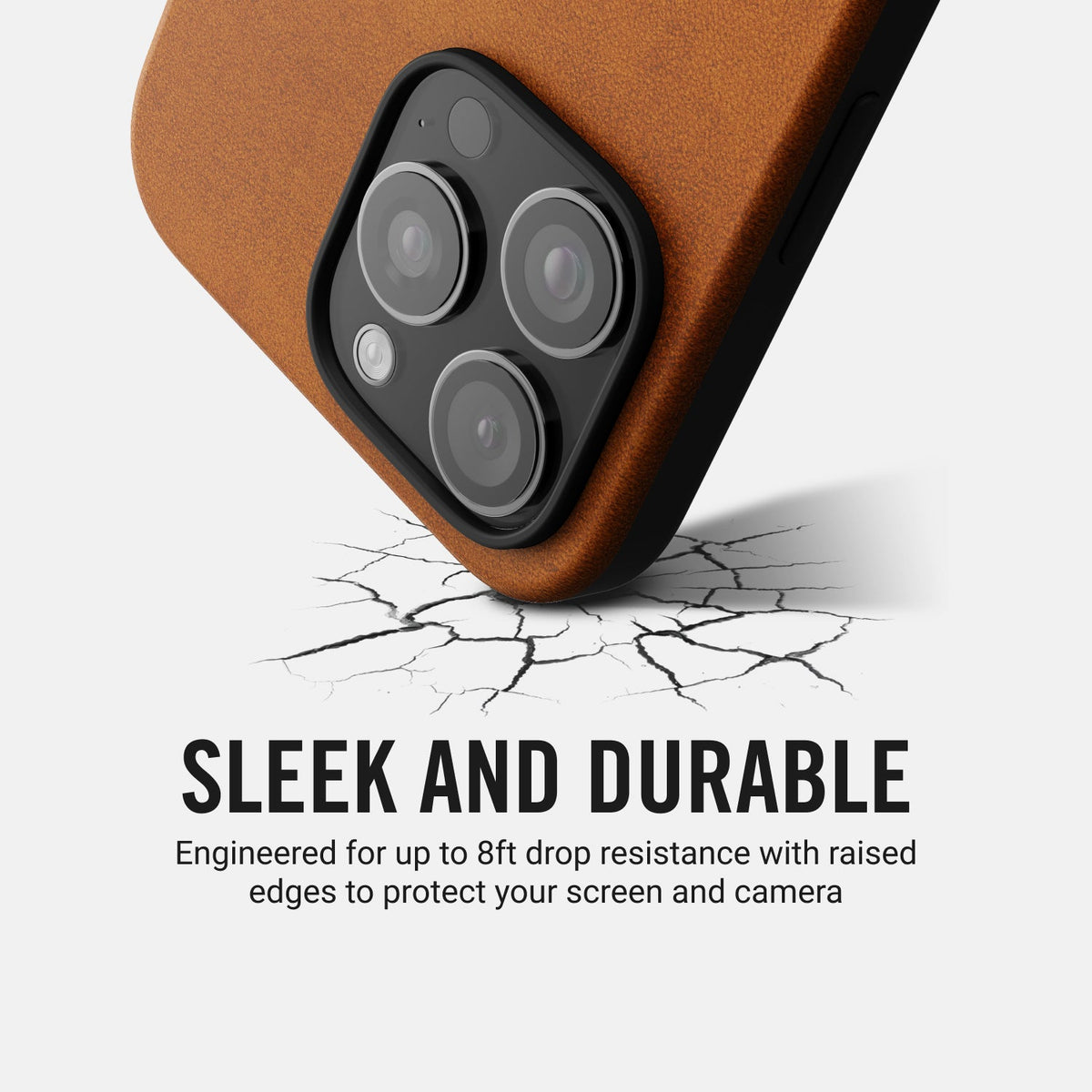 Ridge Phone Case - Tobacco Brown Leather - iPhone 16 Pro Max