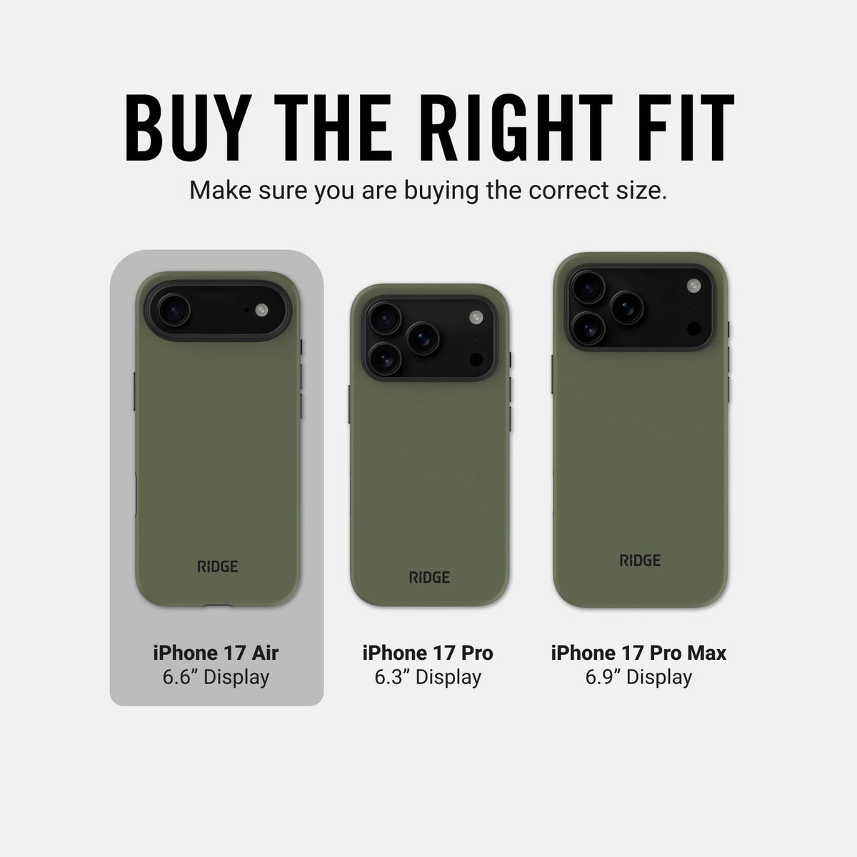 Ridge Phone Case - Matte Olive - iPhone Air
