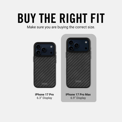 Ridge Phone Case - Matte Black - iPhone 17 Pro Max
