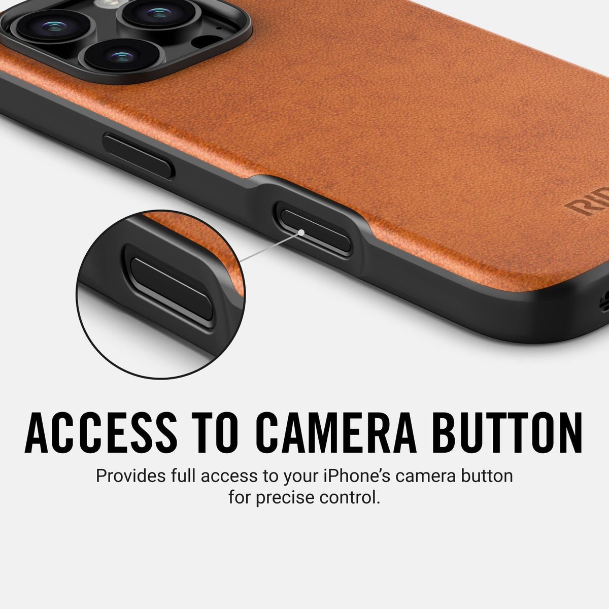 Ridge Phone Case - Tobacco Brown Leather - iPhone 16 Plus